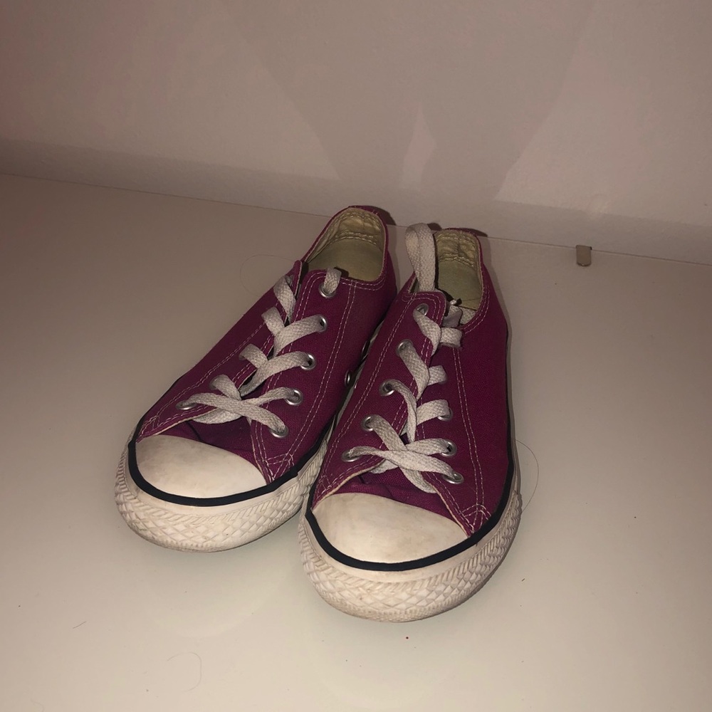 Low top Converse- Violet/Wine colored